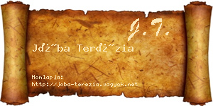 Jóba Terézia névjegykártya