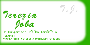 terezia joba business card